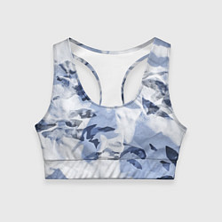 Топик спортивный женский Альпийский камуфляж, цвет: 3D-принт
