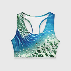 Женский спортивный топ Берег и синие волны