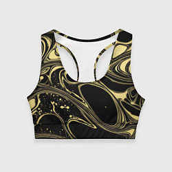 Женский спортивный топ Разводы в виде кругов и линий - текстура