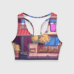 Женский спортивный топ Lo-fi японский стиль улица