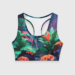 Женский спортивный топ Морские растения