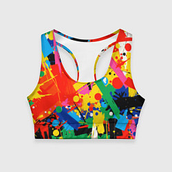 Топик спортивный женский Абстрактная графика, цвет: 3D-принт
