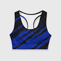 Топик спортивный женский The color is black and blue, цвет: 3D-принт