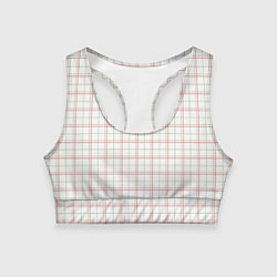 Женский спортивный топ Светлый узор - классическая клетка