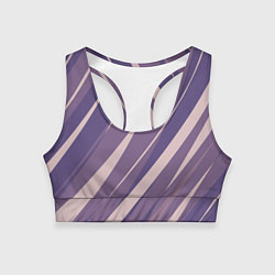 Женский спортивный топ Фиолетовый абстрактные полосы