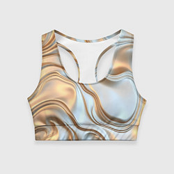 Женский спортивный топ Жидкое белое золото