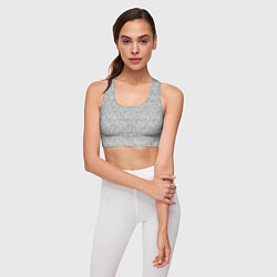 Топик спортивный женский Текстура в тонкую полоску серый, цвет: 3D-принт — фото 2