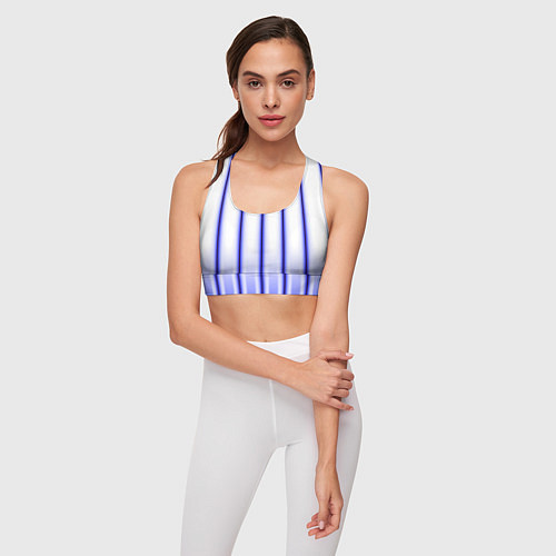 Женский спортивный топ Striped suit / 3D-принт – фото 3