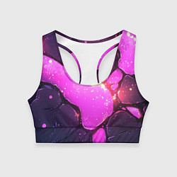 Женский спортивный топ Розовая текстура разлом плит