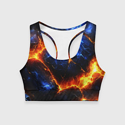 Топик спортивный женский Лада и лед в разломе плит, цвет: 3D-принт