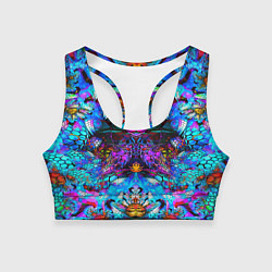 Женский спортивный топ Абстракция стекло узор