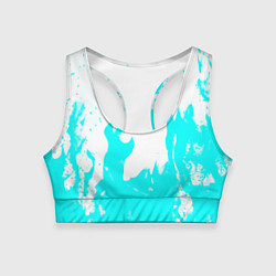 Женский спортивный топ Голубой огонь текстура