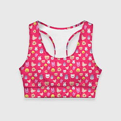 Женский спортивный топ Skzoo pattern pink
