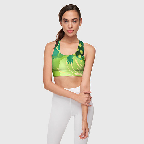 Женский спортивный топ Вдохновленный природой / 3D-принт – фото 3