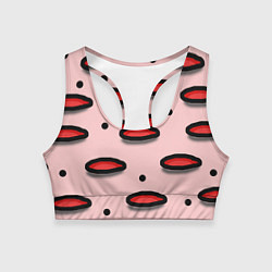 Женский спортивный топ Круги маркер - паттерн