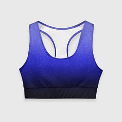 Топик спортивный женский Градиент индиго из синего в чёрный, цвет: 3D-принт