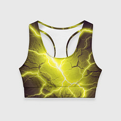 Женский спортивный топ Color yellow black