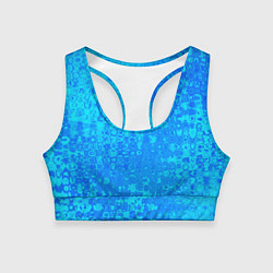 Женский спортивный топ Голубой неоновый абстрактная текстура