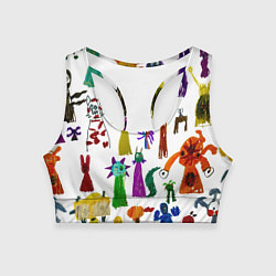 Топик спортивный женский Детские рисунки героев из игры Роблокс, цвет: 3D-принт