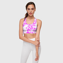 Топик спортивный женский Valorant розовый огонь, цвет: 3D-принт — фото 2
