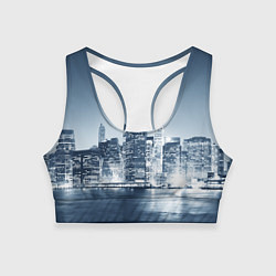 Топик спортивный женский New York город, цвет: 3D-принт