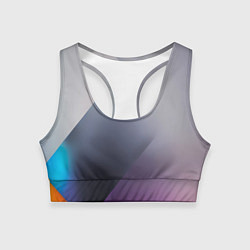 Женский спортивный топ Color grey with stripes