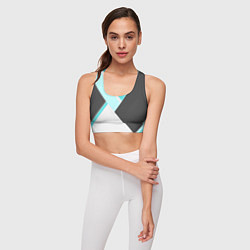 Топик спортивный женский Color black blue, цвет: 3D-принт — фото 2