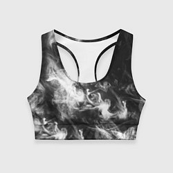 Топик спортивный женский Густой дым, цвет: 3D-принт