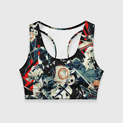 Топик спортивный женский Звездные войны персонажи, цвет: 3D-принт