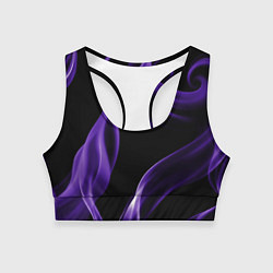 Топик спортивный женский Purple abstraction, цвет: 3D-принт