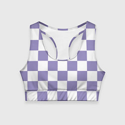 Женский спортивный топ Квадраты фиолетовые