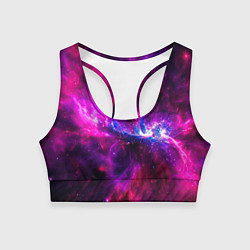 Женский спортивный топ Неоновый галактический космос