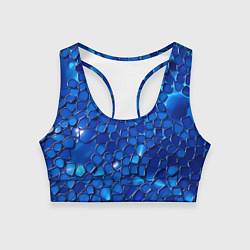 Женский спортивный топ Блестящие синие отражения