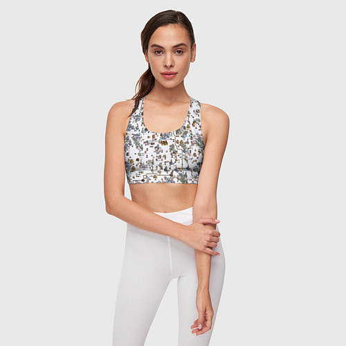 Женский спортивный топ Земли Башни - Герои 3 / 3D-принт – фото 3