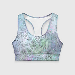 Топик спортивный женский Скетч японские дорамы, цвет: 3D-принт