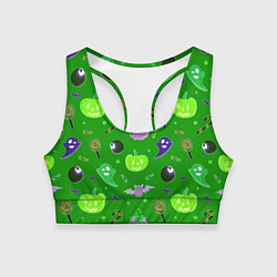 Женский спортивный топ Halloween green