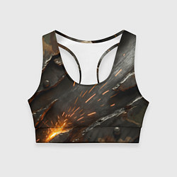 Женский спортивный топ Искры метала под камуфляжем