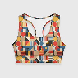 Топик спортивный женский Ритмы Баухауса, цвет: 3D-принт