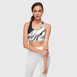 Топик спортивный женский Российская империя - потертости, цвет: 3D-принт — фото 2