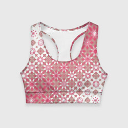 Топик спортивный женский Звездная россыпь-розовый, цвет: 3D-принт