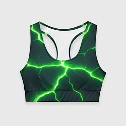 Женский спортивный топ Зеленый неон из плит