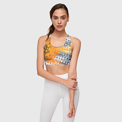 Топик спортивный женский Геометрические разводы, цвет: 3D-принт — фото 2