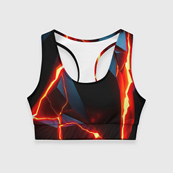 Топик спортивный женский Tile breaking, цвет: 3D-принт