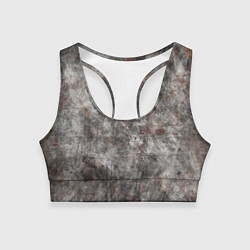 Топик спортивный женский Абстракция - gray stone, цвет: 3D-принт