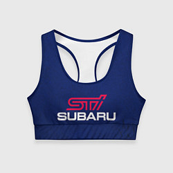 Топик спортивный женский Subaru STI, цвет: 3D-принт