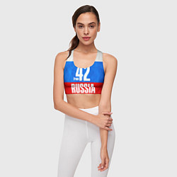 Топик спортивный женский Russia: from 42, цвет: 3D-принт — фото 2