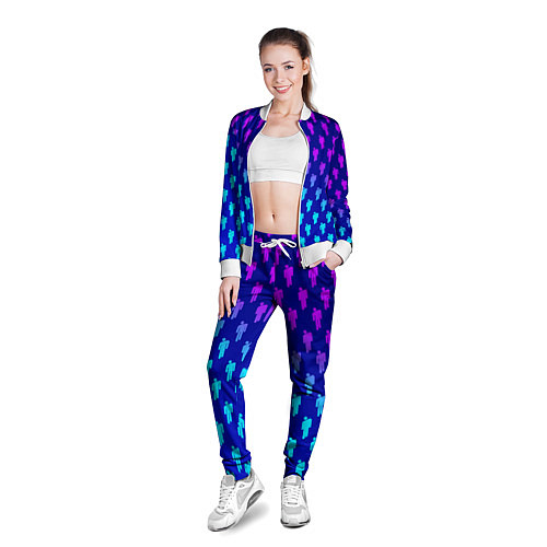 Женская олимпийка Billie Eilish: Violet Pattern / 3D-Белый – фото 3