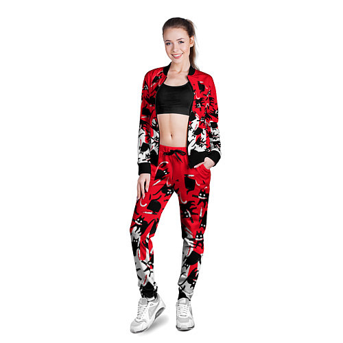 Женская олимпийка WHAT CAT / 3D-Черный – фото 3