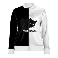 Олимпийка женская Черный кот, цвет: 3D-белый