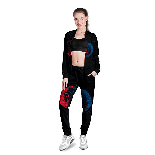 Женская олимпийка Marine Dualism / 3D-Черный – фото 3